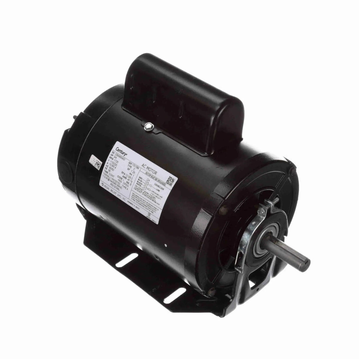 RS1074AL Century Fan & Blower Motor, 3/4 HP, 1725 RPM, 115/230 V, Single Phase, 56 Frame, Open