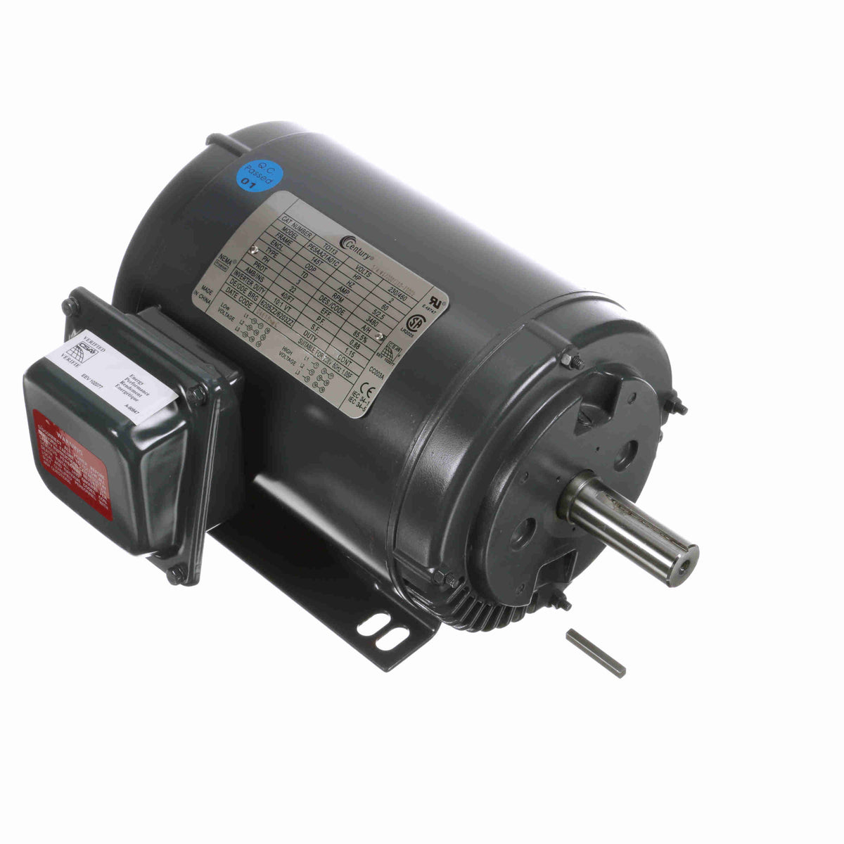 TO113 Century General Purpose Motor 2 HP 3480 RPM 145T Frame