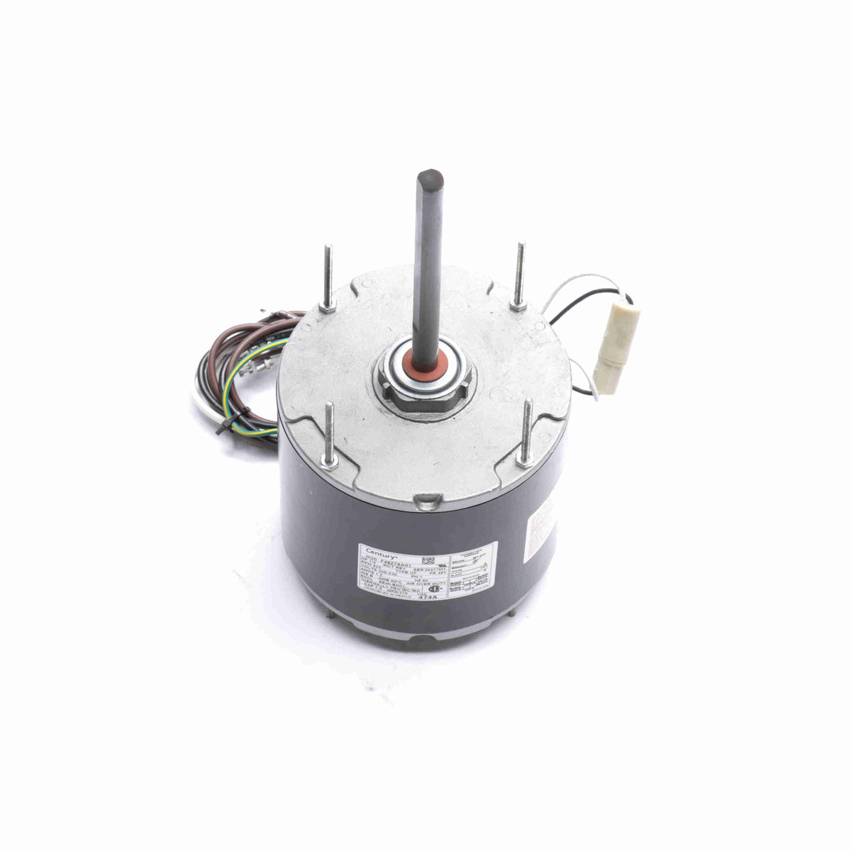 474A Century HVACR Motor 0.25 HP 825 RPM 48Y Frame