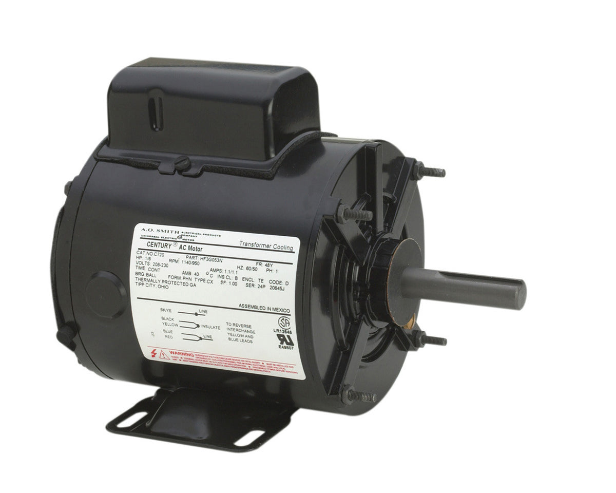 C722A Century Definite Purpose Motor 0.25 HP 1140 RPM 48Y Frame