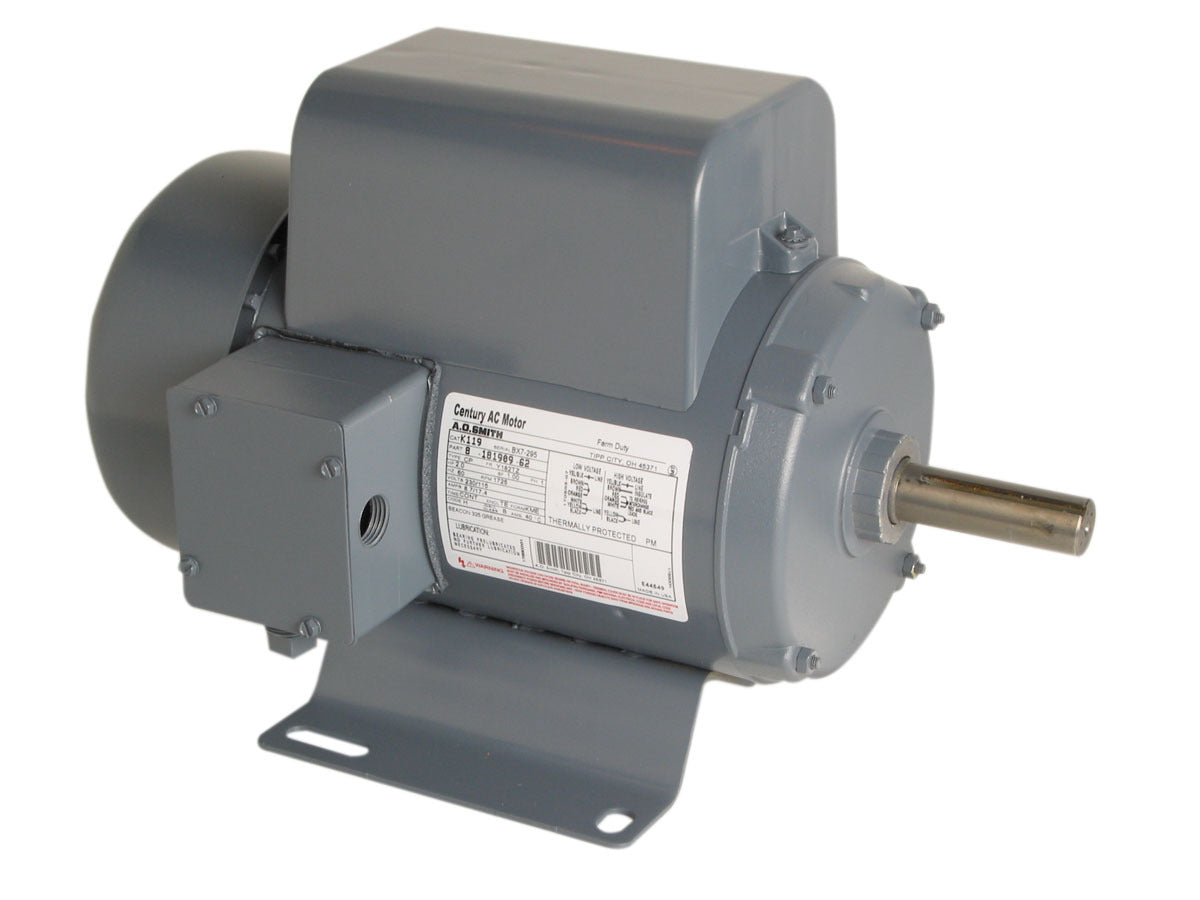K119 Century Farm Duty Motor 2 HP 1725 RPM 182TZ Frame